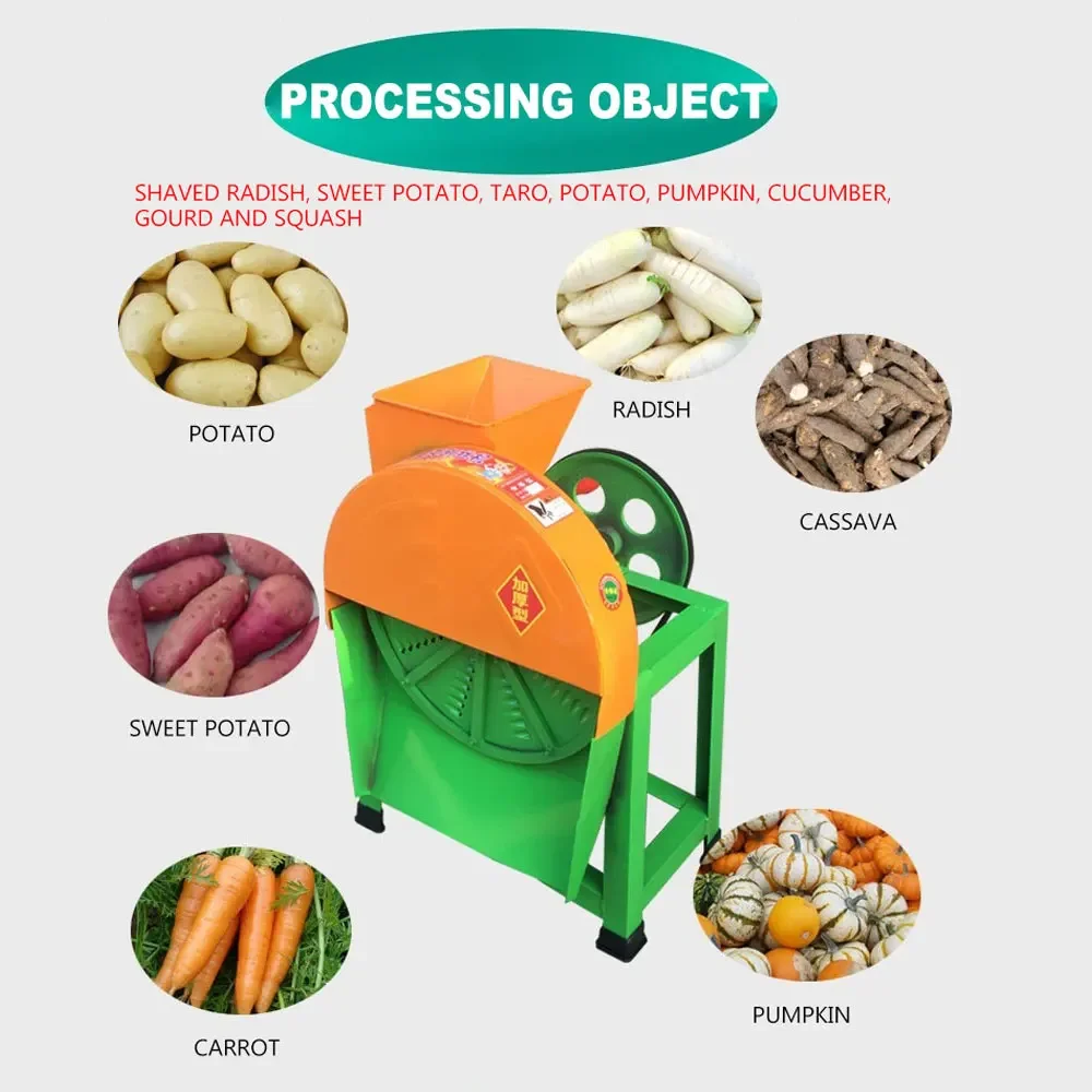 Potato Cutting Machine 500kg/h Hand-cranked Grater Multi-function Automatic Potato Gate Slicer Electric Vegetable Cutter