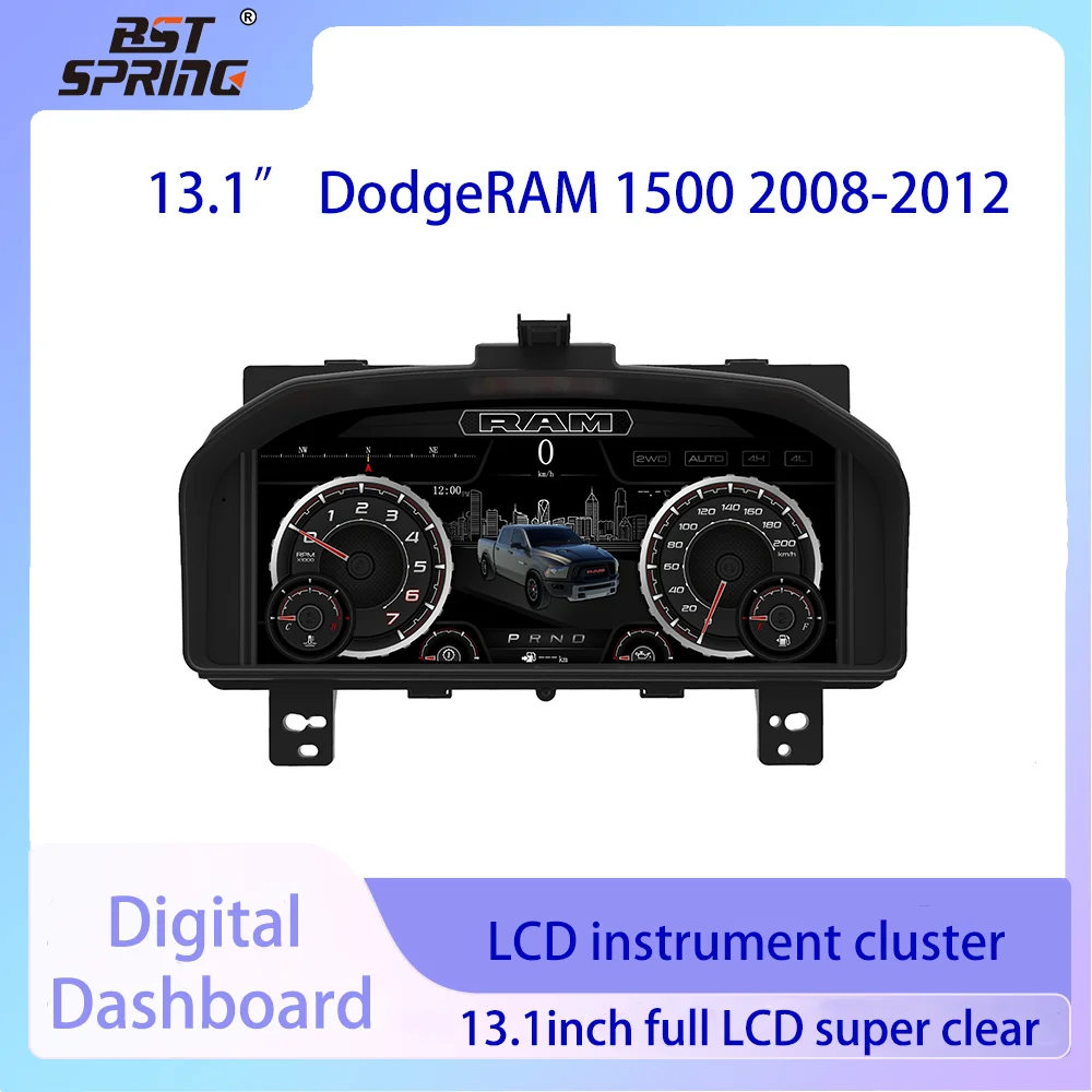 

Ремонт ЖК-экрана спидометра, внутренняя панель приборной панели, сменный аксессуар 13,1 дюйма для Dodge RAM 1500 2008-2012 гг.
