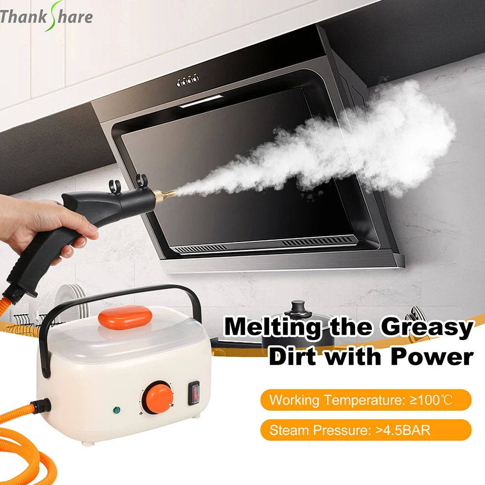 

2500W Steam Cleaner High Pressure Steam Cleaner With 3 Brush Heads Handheld High Temperature Steam Pressurized Steam Cleaner