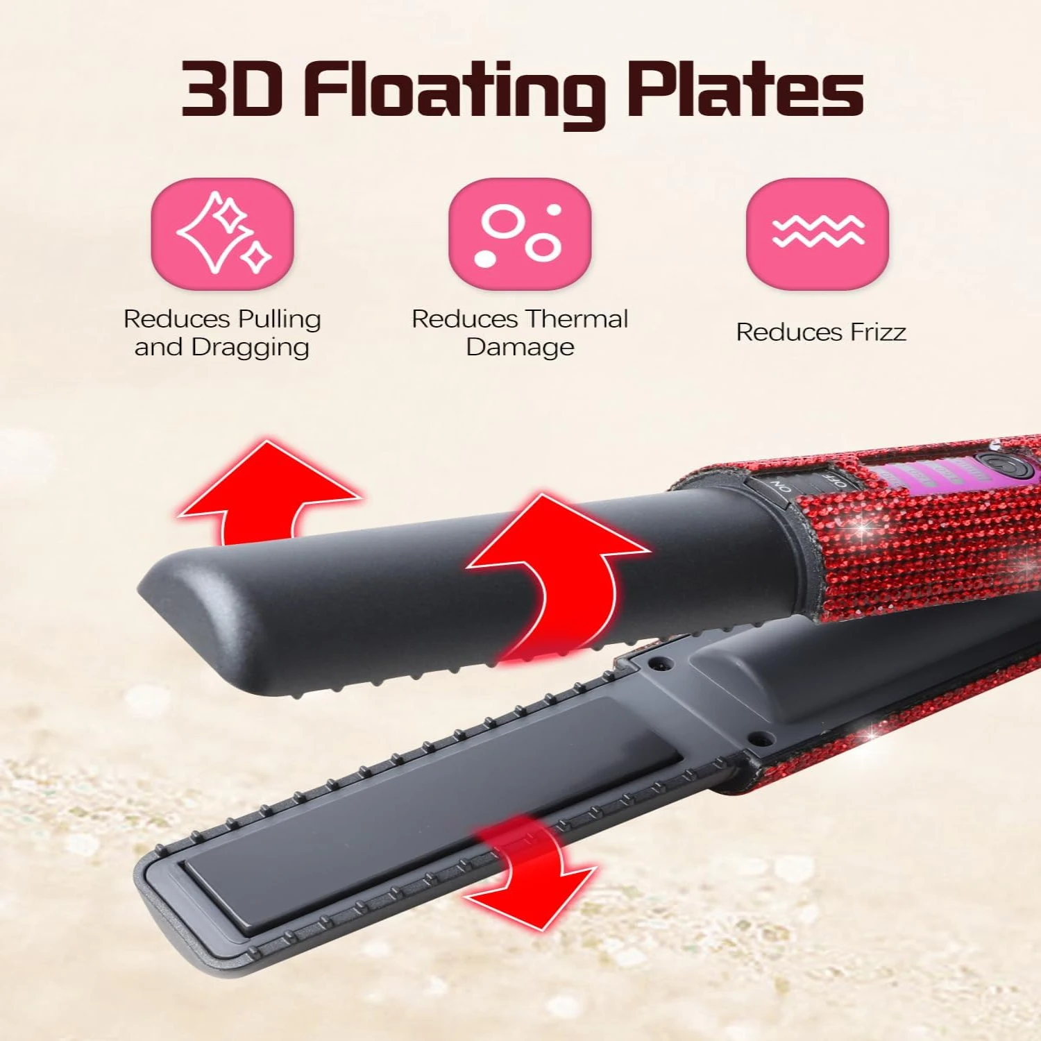 Perfetto per i viaggi, questo mini piastra per capelli e bigodino portatile senza fili è ideale per ragazze e donne che sono sempre sul