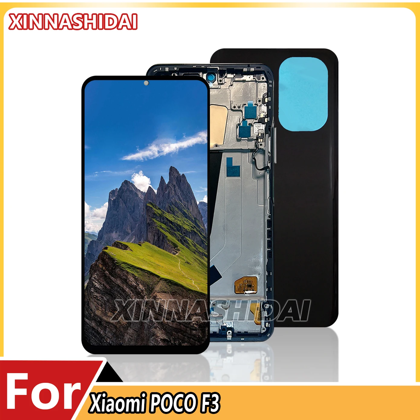 6,67 "hohe qualität Touch Screen LCD Für xiaomi POCO F3 M2012K11AG Lcd LCD Display Touch Screen Rahmen Batterie Abdeckung gehäuse