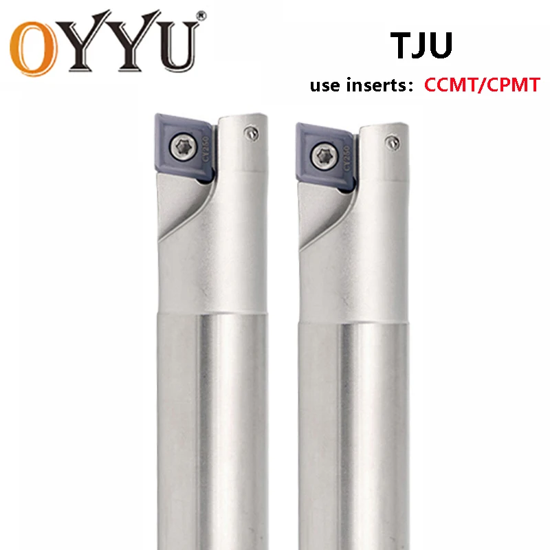 

OYYU Drilling End Mill Machine Shank TJU C10 C12 C16 C20 Anti-vibration CNC Milling Tool Holder Boring Carbide Inserts CPMT CCMT