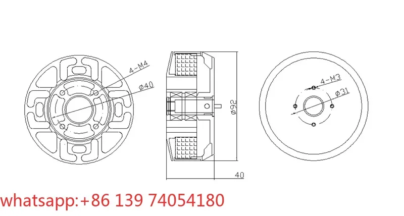 Zhongshan Eagle Power Agricultural Plant Protection EA95 Brushless Motor Multi rotor Suspended Composite Wing 8318