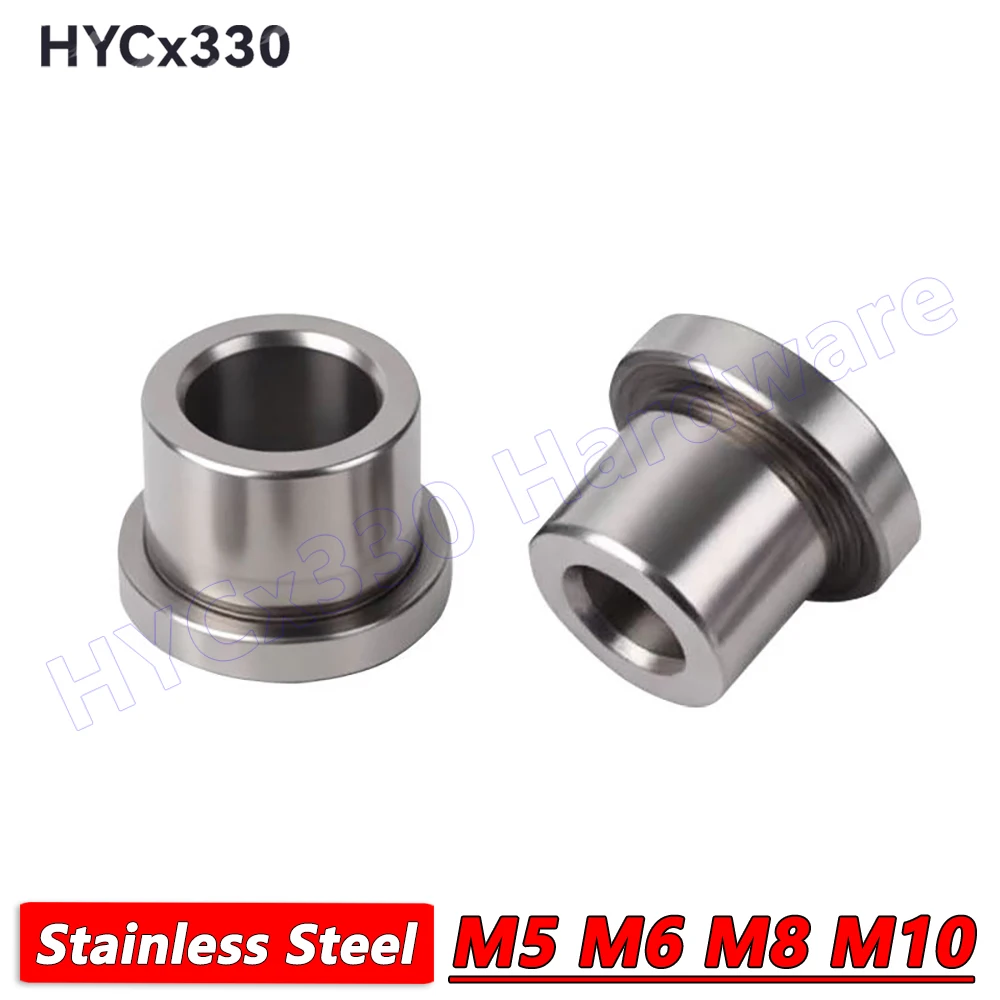1PCS Stainless Steel Flanging Sleeve Unthreaded Bushings Bearing Bushing Bore 5mm 6mm 8mm 10mm Guide Sleeves