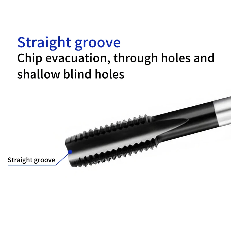 JRDS M35 HSS-E Straight Flute Machine Tap TiN Coated Thread Tap For Stainless Steel Metric M2 M3 M4 M5 M6 M8 M10 M12 Metal Tool