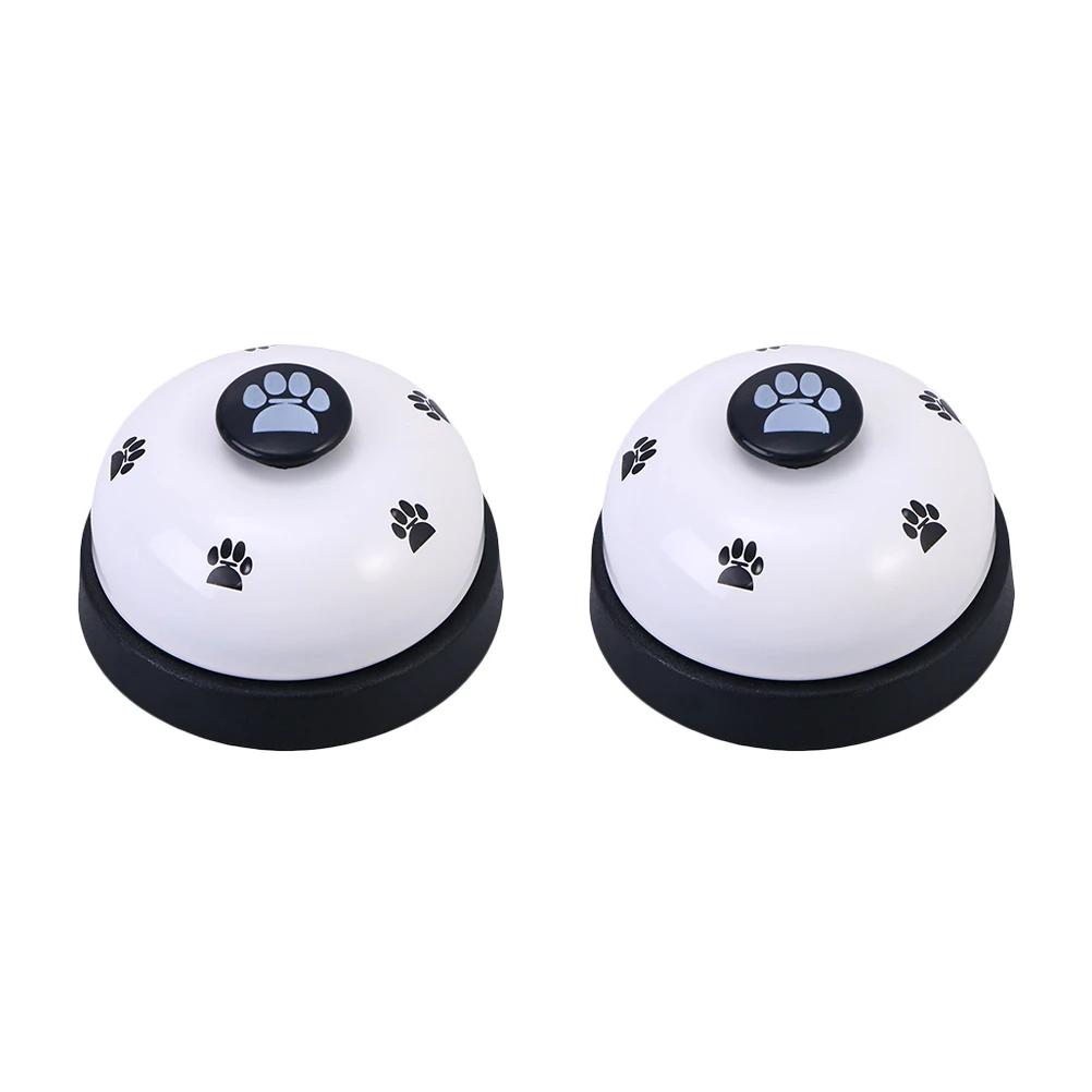 

2pcs Pet Training Bells Flat Wide Button Loud Sound Communication Device For Dogs Puppy Potty Door Training Plastic Bell Ringing