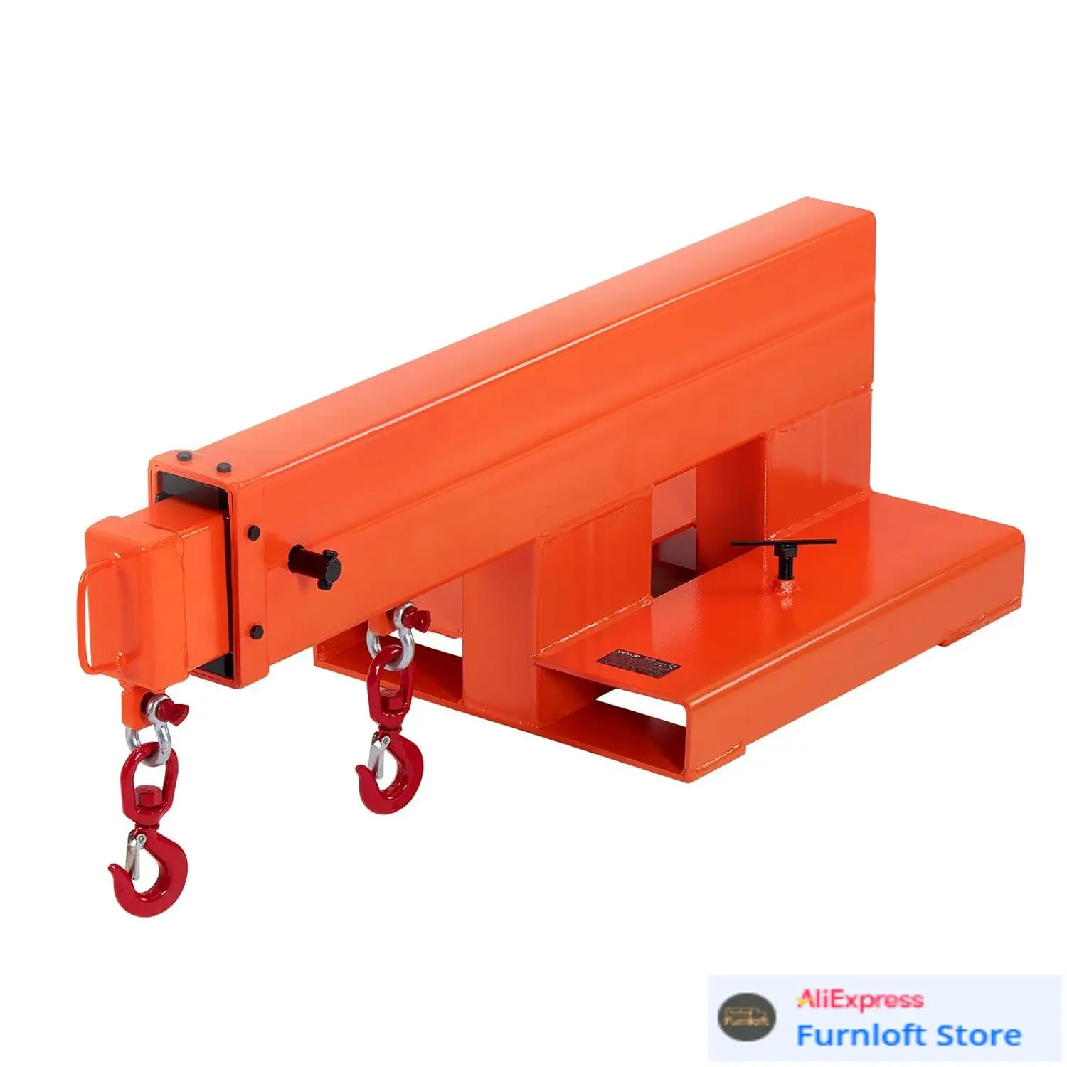 

Forklift Jib Boom Crane, 5500 lbs Capacity, Forklift Mobile Crane Lifting Hoist with 2 Hooks, Manual Telescopic 47.2-73.5 in