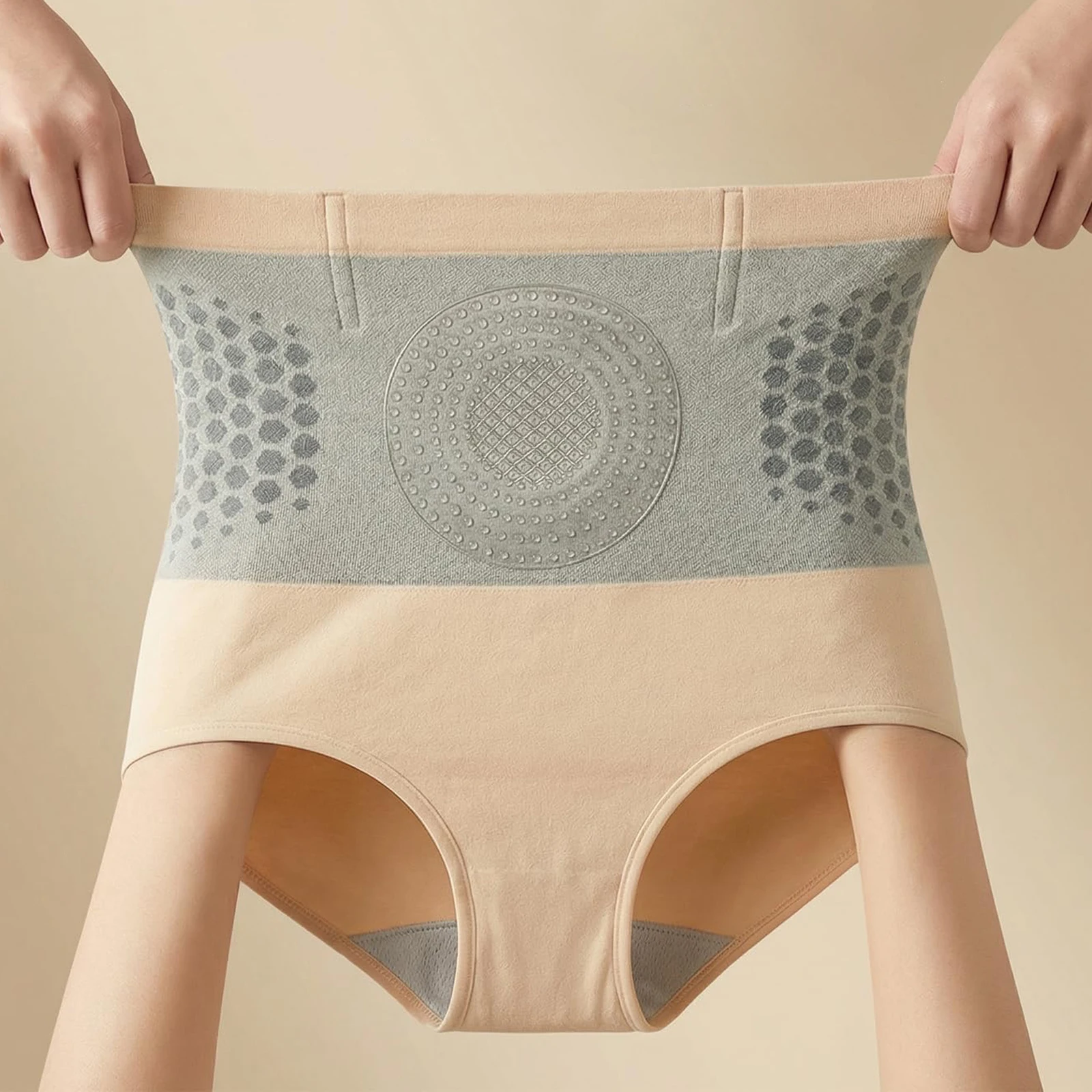 Nahtlose Damen-Shapewear-Höschen mit Hoher Taille, Atmungsaktive Waben-Kompressions-Shorts zur Fettverbrennung und Figurformung – Detail 7