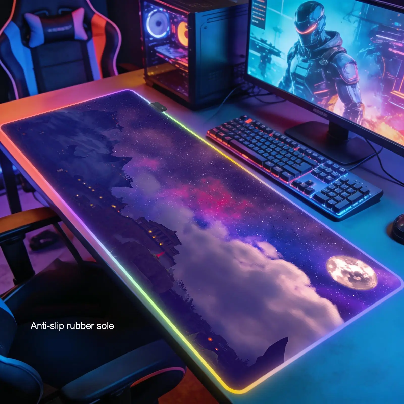 Immortals Fenyx Rising New rgb Computer Home Mousepad XXL Desk Mats Natural Rubber Office Anti Slip Gaming Accessories pad