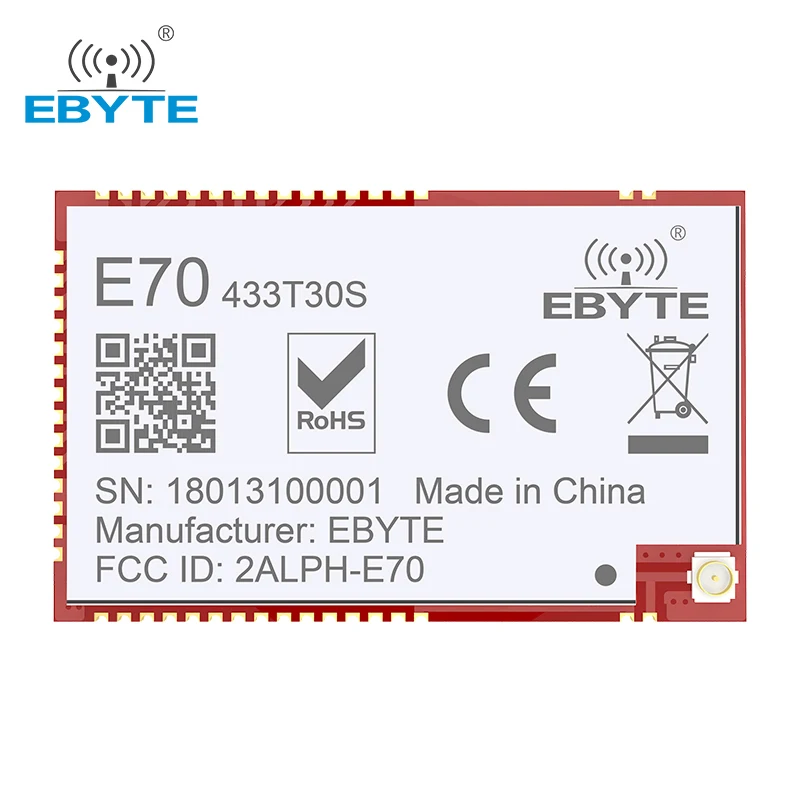 CC1310 Модуль 433 МГц Беспроводной приемопередатчик 30 дБм Интерфейс UART Дальнее расстояние 6 км IPEX Антенна EBYTE E70-433T30S Приемник