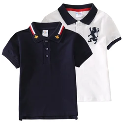 Polo à Manches Courtes pour Garçon et Fille de 2 à 16 Ans, T-shirt à Col, à la Mode