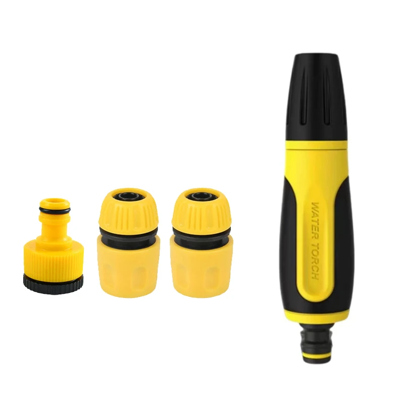 Direktspritzpistole, mit Schlauch-Schnellkupplung, einstellbarem Wasserdurchfluss-Plastikadapter-Set, leckagefreier Garten- und Autowasch-Sprühdüse