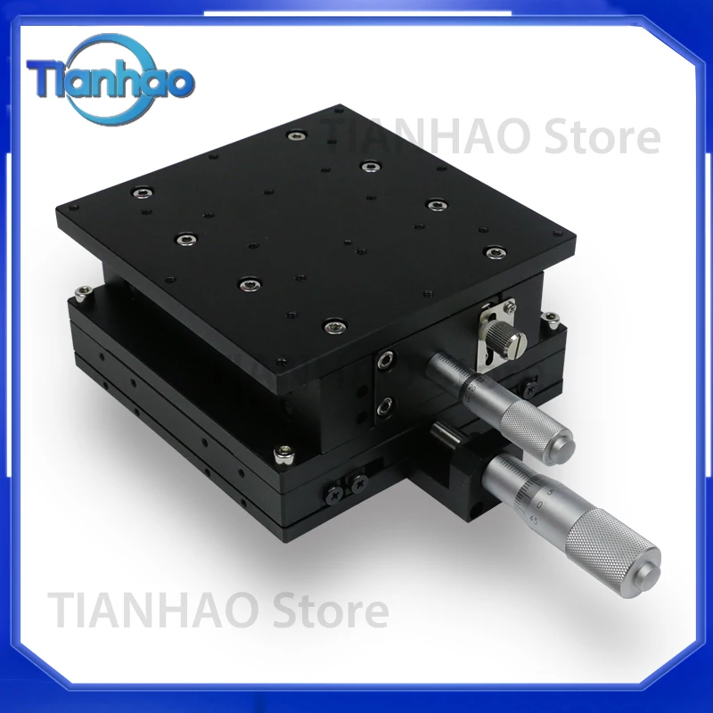 LE125-C-2 Fine Adjustment Platform for XZ Axis 125 Horizontal Lifting Cross Rail Displacement Manual Moving Slide Load 147N