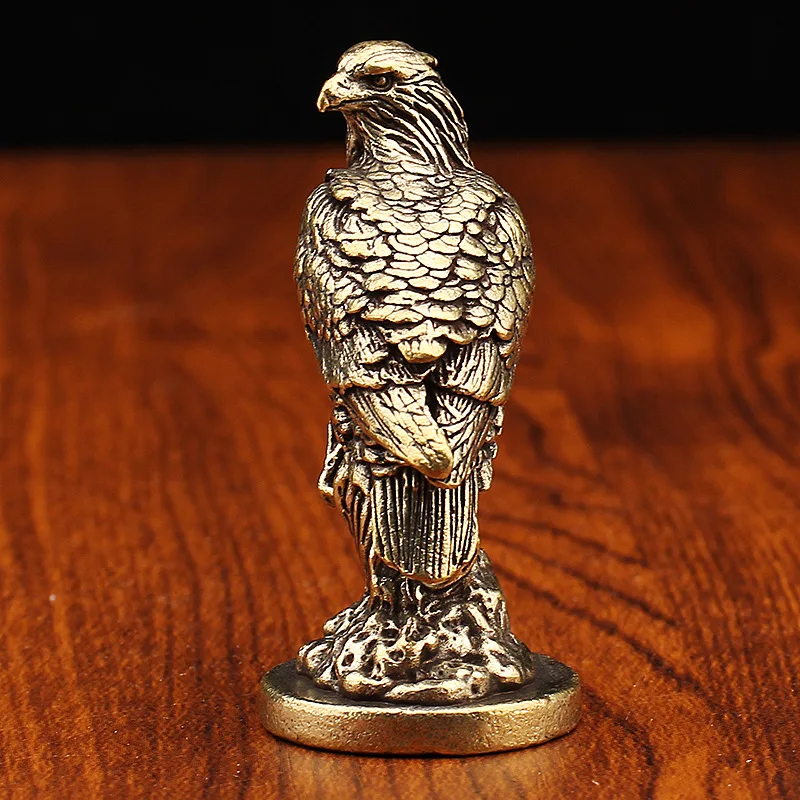 جديد النحاس النسر تمثال خمر مقلد الحيوان تمثال المنزل مكتب عمل ديكور حلية معدنية الشكل الدعائم لعبة هدية