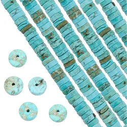 1 Box 122Pcs Gemstone Heishi Beads Howlite Bead Flat Round Beads 8mm Beaded Disc Stone Loose Spacer Beads for Jewelry