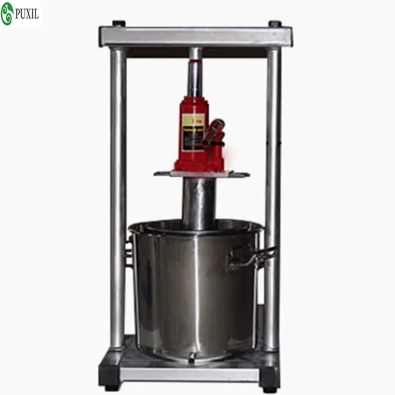 36L Manual Hydraulic Fruit Squeezer for Honey Grape Blueberry Mulberry Presser Juicer Stainless Steel Small Commercial
