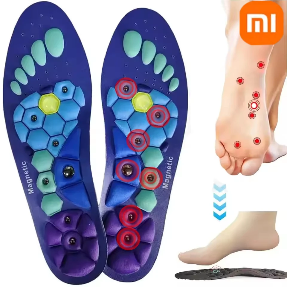 XIAOMI Medical Magnetic Therapy Sports Insoles Massage Foot Weight Loss Slim Acupressure Insole Anti-fatigue Healthy Shoe Pads