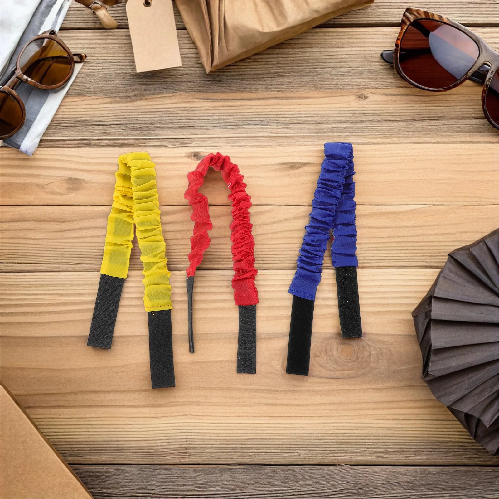 

8pcs Three Legged Race Bands Adjustable Elastic Ankle Straps Parent-Child Interaction Supplies Outdoor Team Building Field Day