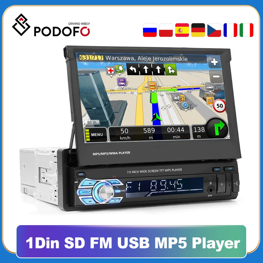 

Podofo 1din Car Radio One Dind Android Mirrorlink 1din Autoradio Car Multimedia Video For Volkswagen Nissan Hyundai Kia Toyota