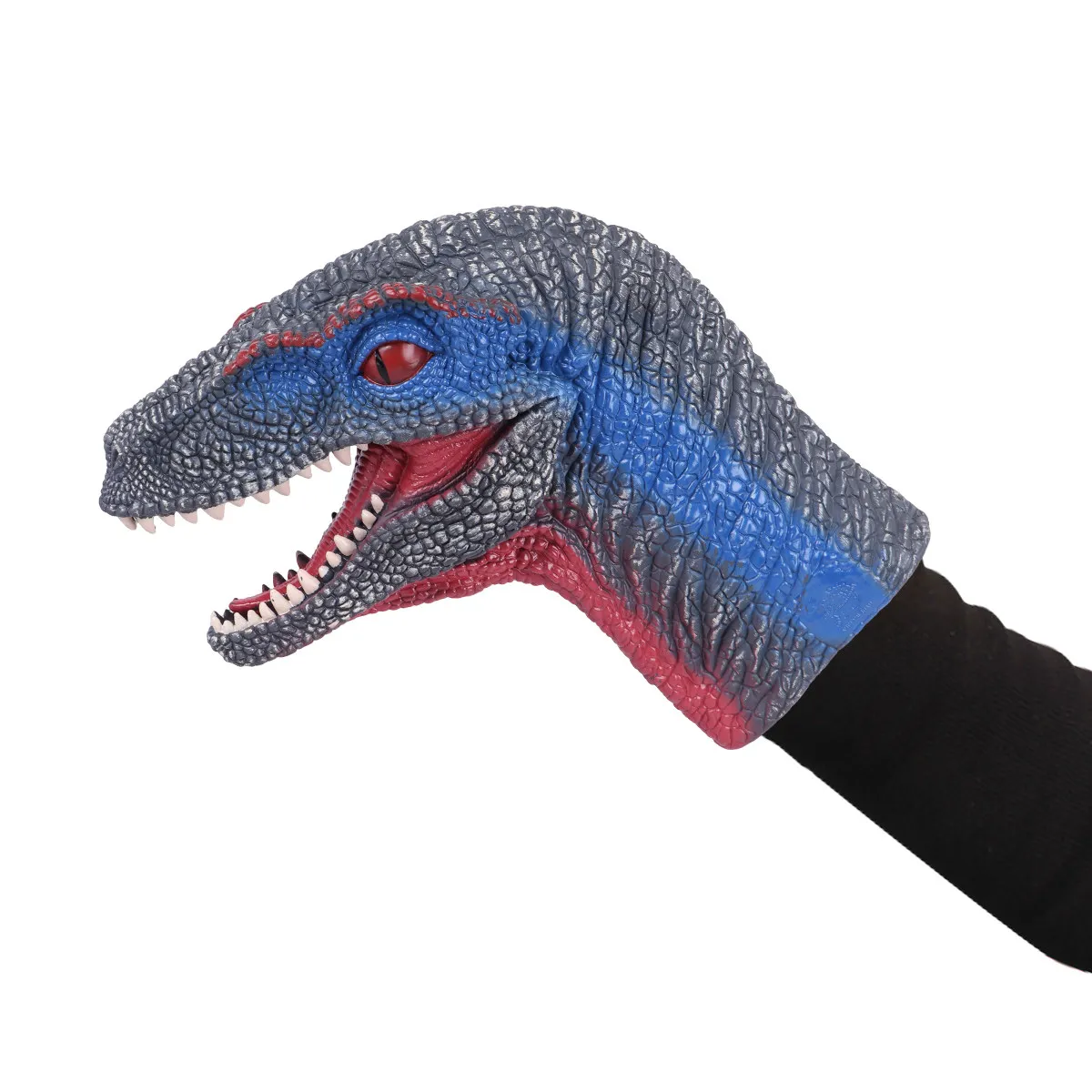 1Pcs Dinosaur Hand Puppet Vivid Painted Head Articulated Jaw Safe PVC Role Play Creative Imaginative Game for Kids
