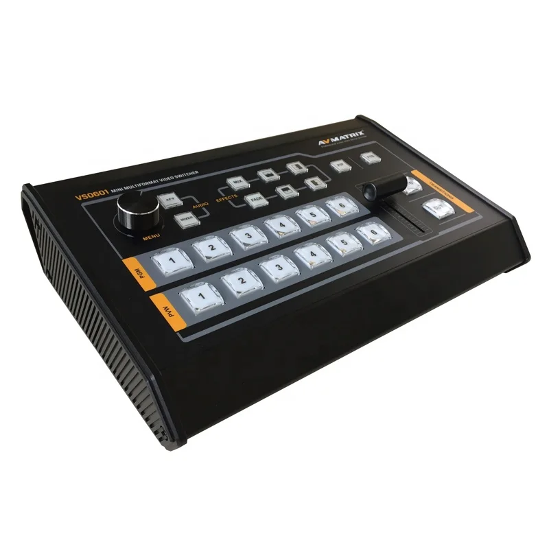 AVmatrix Mini 6-Channel SDI for HDMI Video Switcher Mixer PGM/Multiview Output