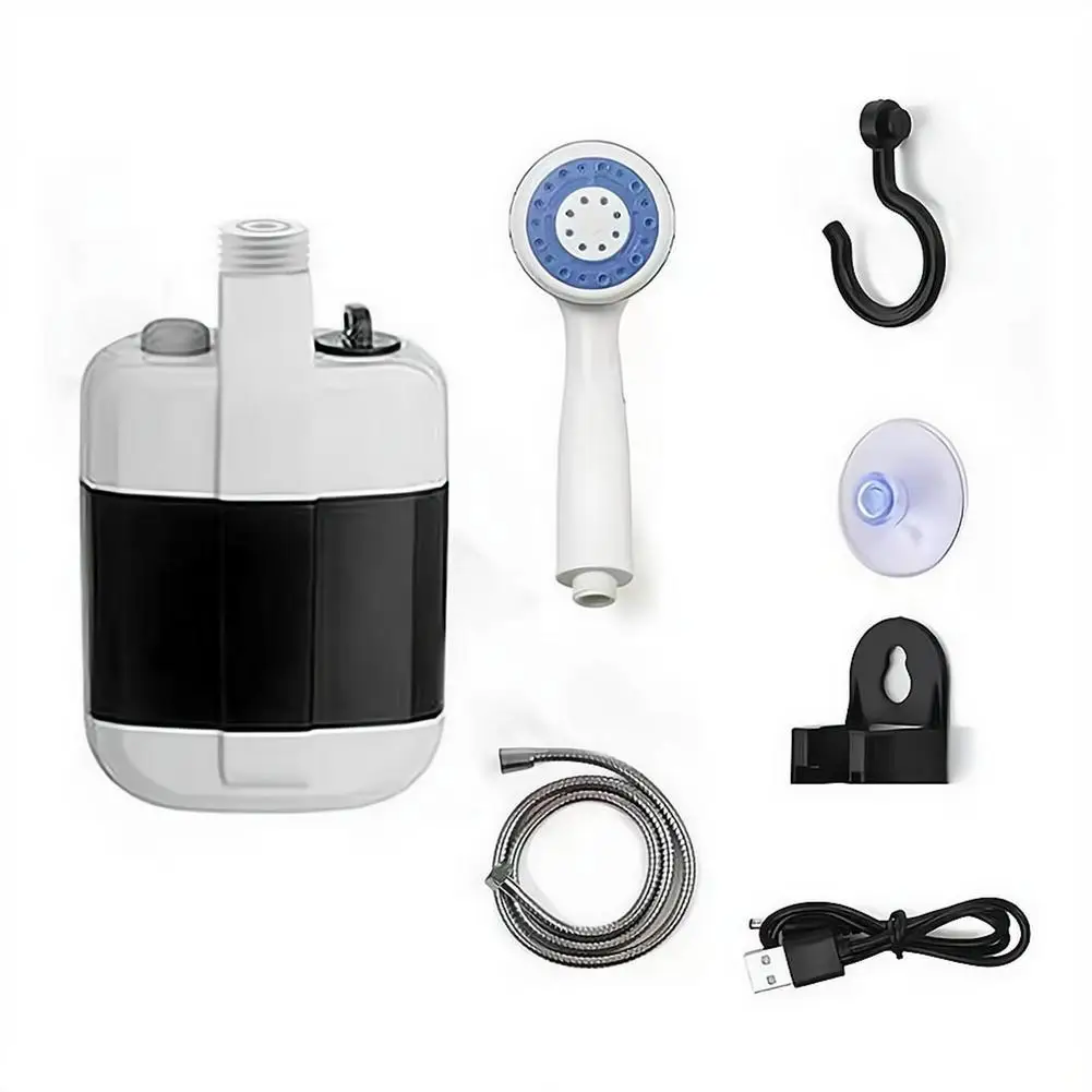 Portable Electric Camping Shower Pump Rechargeable Outdoor Shower Head with Water Tank Hose Handheld Spray for Camping Hiking - view 2