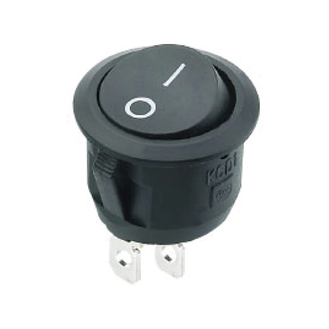 

10 шт./лот, 2-позиционный пластиковый кулисный переключатель ВКЛ-ВЫКЛ, KCD1, 20 мм, кулисный тумблер круглой формы с 2-контактным разъемом