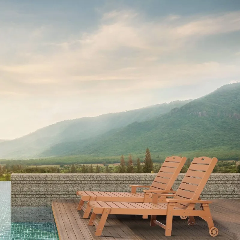 Кресло для отдыха, шезлонг с 5-уровневой регулируемой спинкой и шкивом, легко перемещается, поддерживает до 350 фунтов