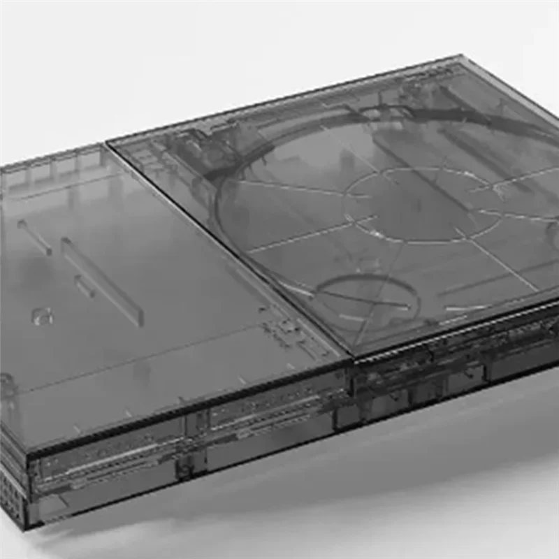 PS2スリム用透明交換シェル、プレイステーション2スリムゲーム機用フルハウジングケース