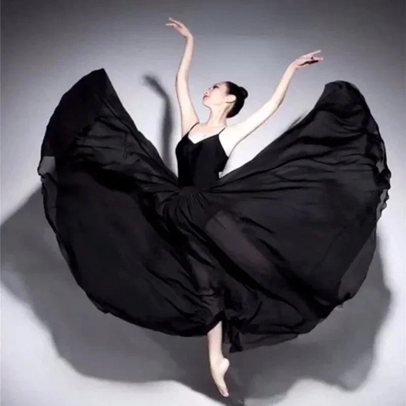 Abiti da danza classica Danza moderna femminile Pratica di danza orientale Gonna lunga di garza Gonna elegante nazionale Gonna ampia altalena