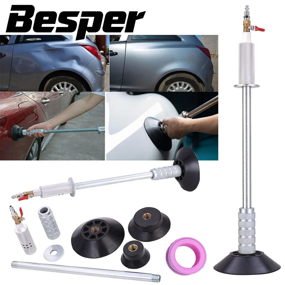 Upgraded Car Dent Air Pneumatic Dent Puller, Auto Body Repair Suction Cup Slide Hammer Tool Sheet Metal Pneumatic Pulling Hammer