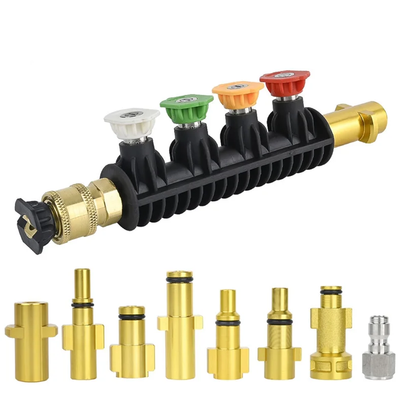 

AEE2-14 шт., насадки для мойки высокого давления, насадки для автомойки, пистолет-распылитель, наконечник сопла для Karcher Black Deckeri Lavor