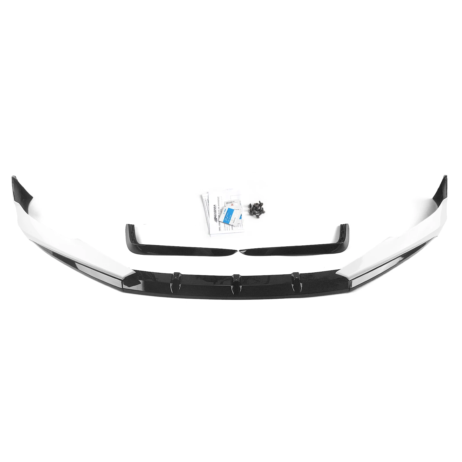 Front Bumper Spoiler Lip & 2PCS Fog Light Eyebrow Cover Air Splitter Canard For Honda Accord 2021 2022 AKASAKA