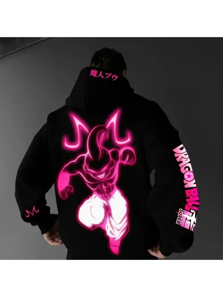 Dragon Ball sweat à capuche pour hommes Majin Buu japon Anime été garçon pull pour enfants Y2k Harajuku surdimensionné à manches longues vêtements Parent-enfant