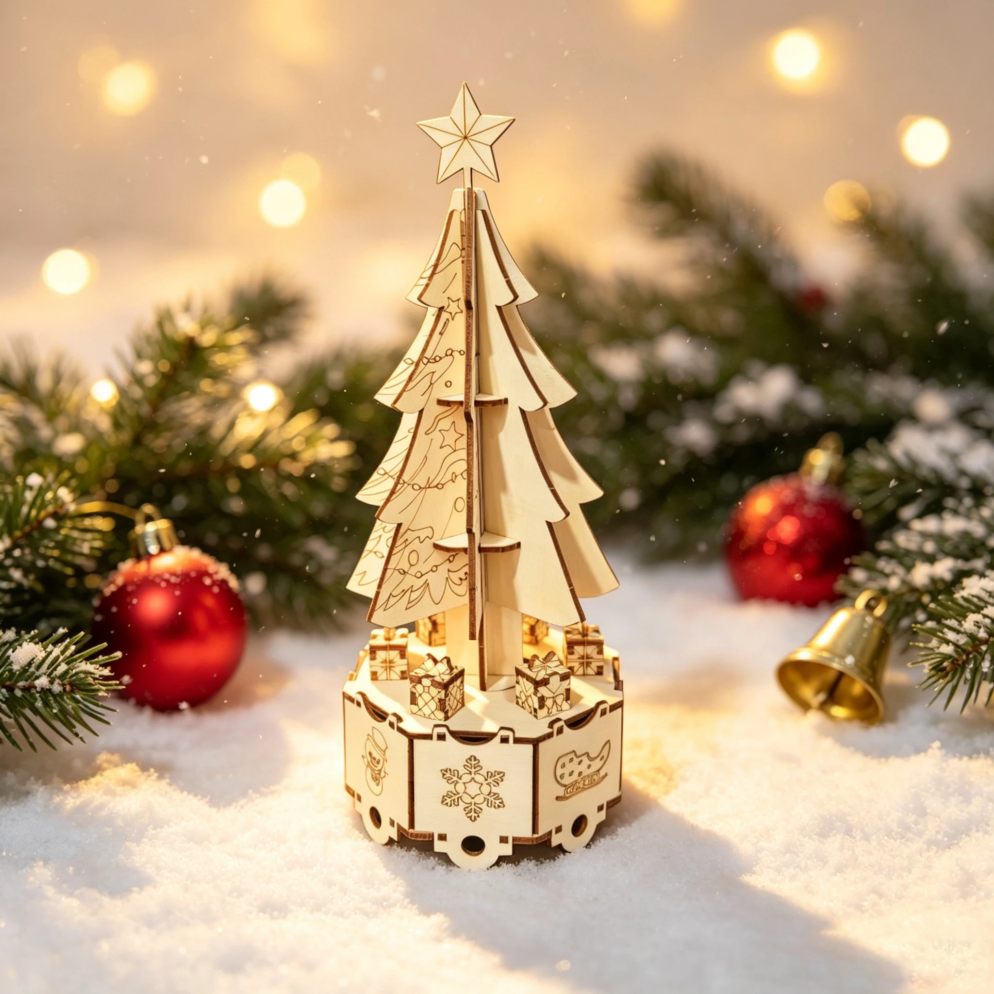 3D Christmas Tree Pop-Up Music Box Model, DIY Assembly Kit, Creative Christmas Gift, Perfect Gift Idea