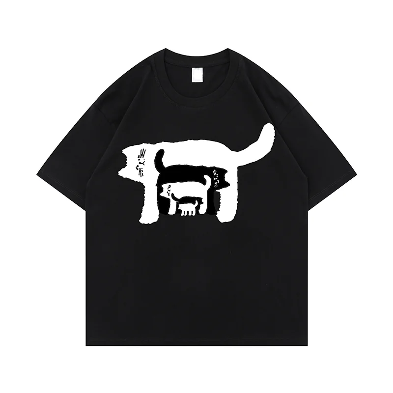 

2026 Summer New Fashionable Laid-back Casual Versatile Top Pure Cotton Oversized Sweet Spicy Retro Style Short-sleeved Men Women