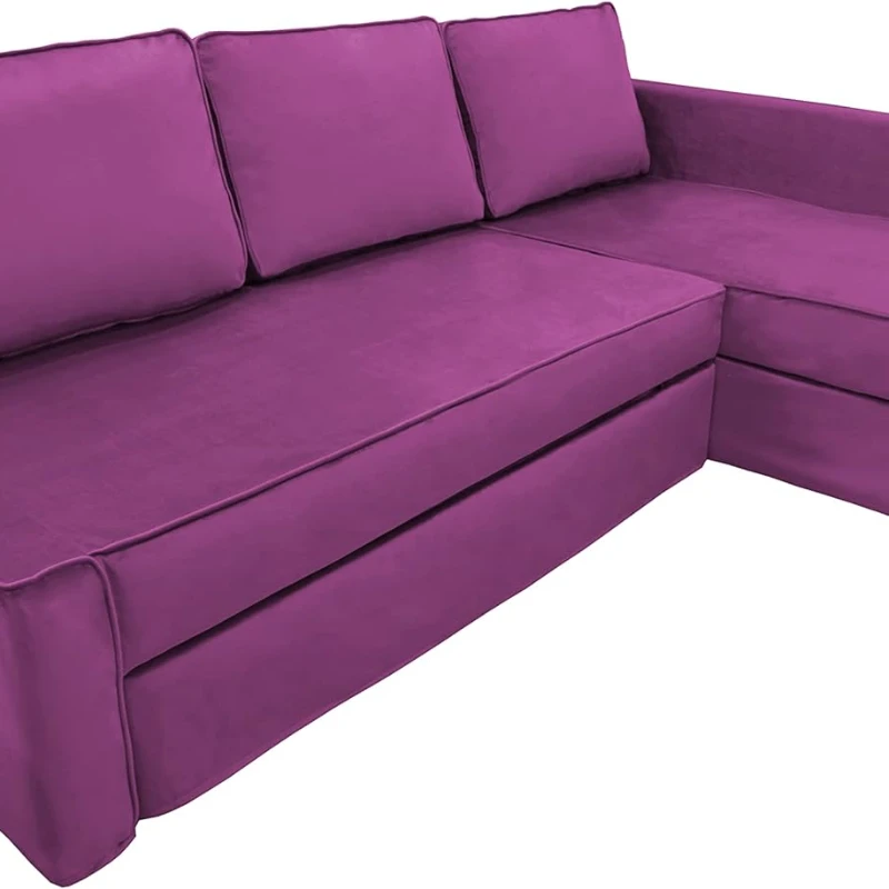 L-Shape sofá secional Slipcovers, capa para sofá em forma de L, 3 almofadas