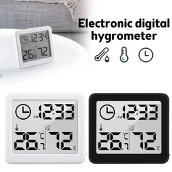 Wielofunkcyjny termometr higrometr automatyczny elektroniczny zegar wskaźnik temperatury i wilgotności 3,2 cala duży ekran LCD