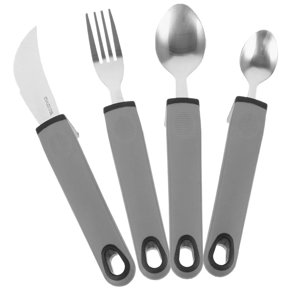 

1Set Anti-Slip Adaptive Utensils Stable Adult Tableware Rehabilitation Portable Utensil for Elderly Disabled Adaptive Utensils