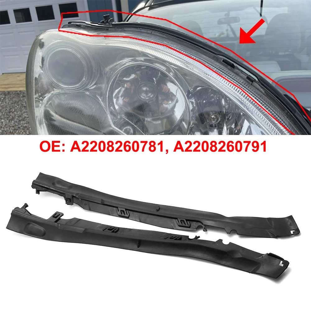 Car Front Headlight Molding Cover Rubber Sealing Strip A2208260781 A2208260791 Mercedes-Benz S Class W220 2003-2005