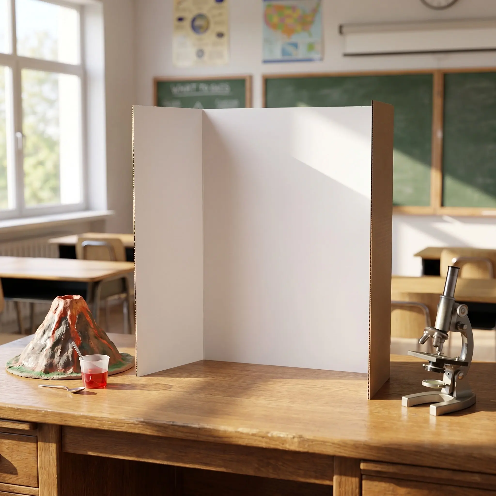 4pcs-white-trifold-display-boards-corrugated-poster-board-foldable-project-board-24x16-inch-science-exhibition
