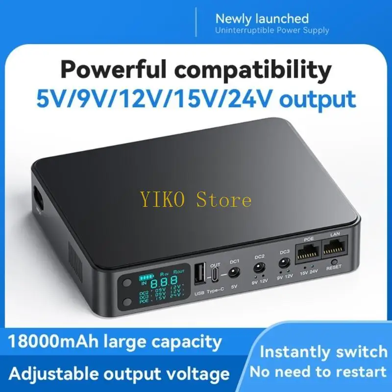 K32C AD2P UPS Uninterrupted Power Device For Wireless Routers Cameras 18000/10400mah