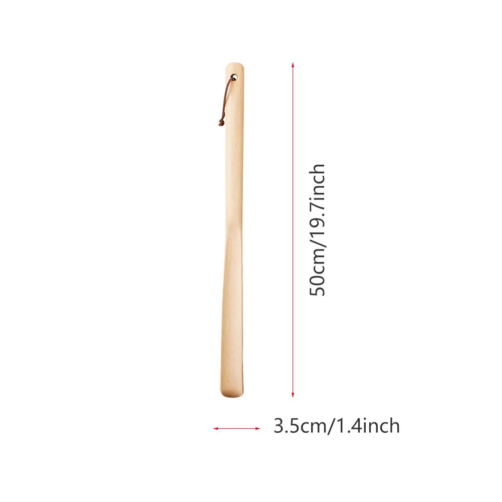 Wooden Shoehorn Long Handle Shoe Lifter Convenient Shoes Wearing Auxiliary Tool for Elderly Pregnant Patients Comfortable Grip