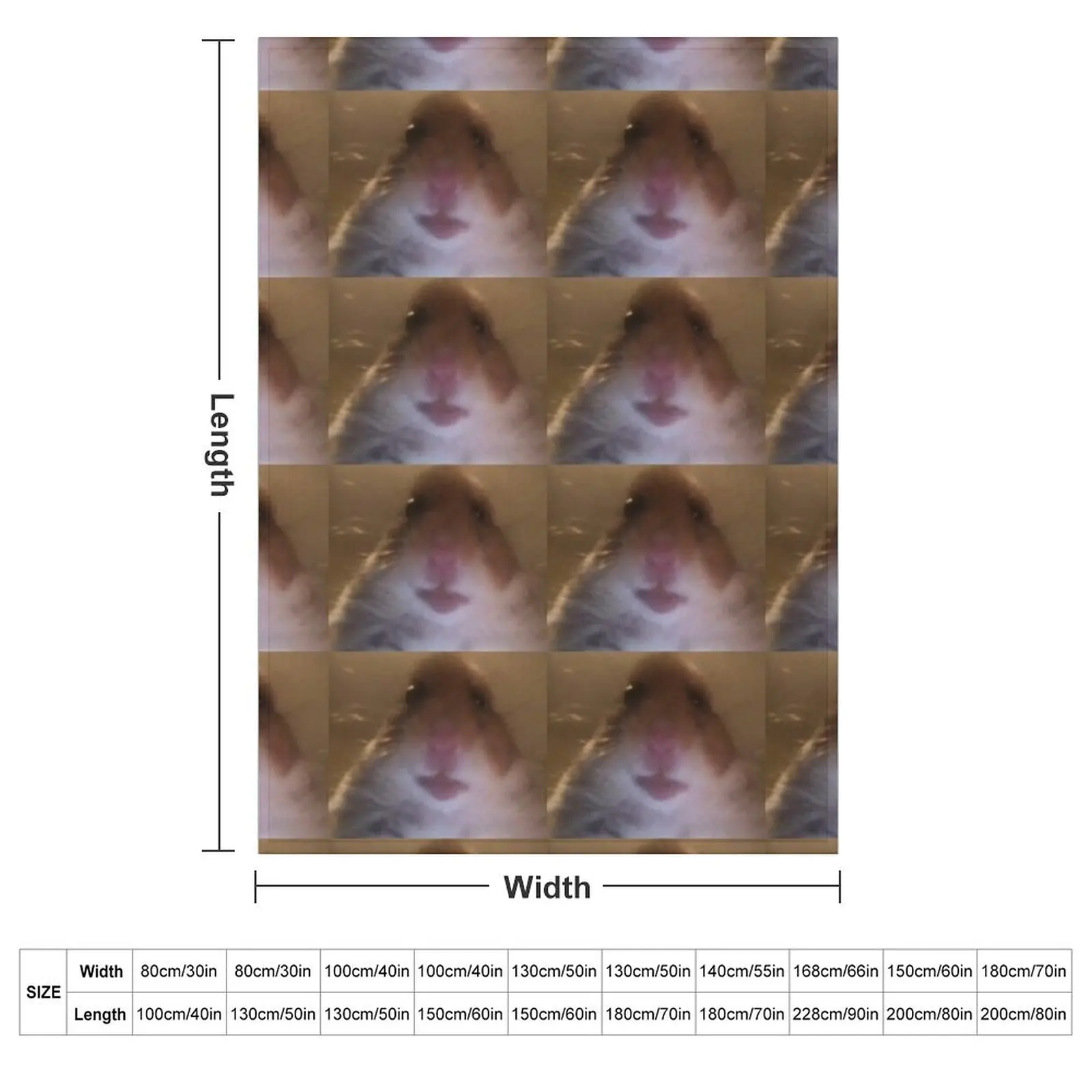 Staring Hamster Throw Blanket Large Tourist Moving Bed linens Blankets