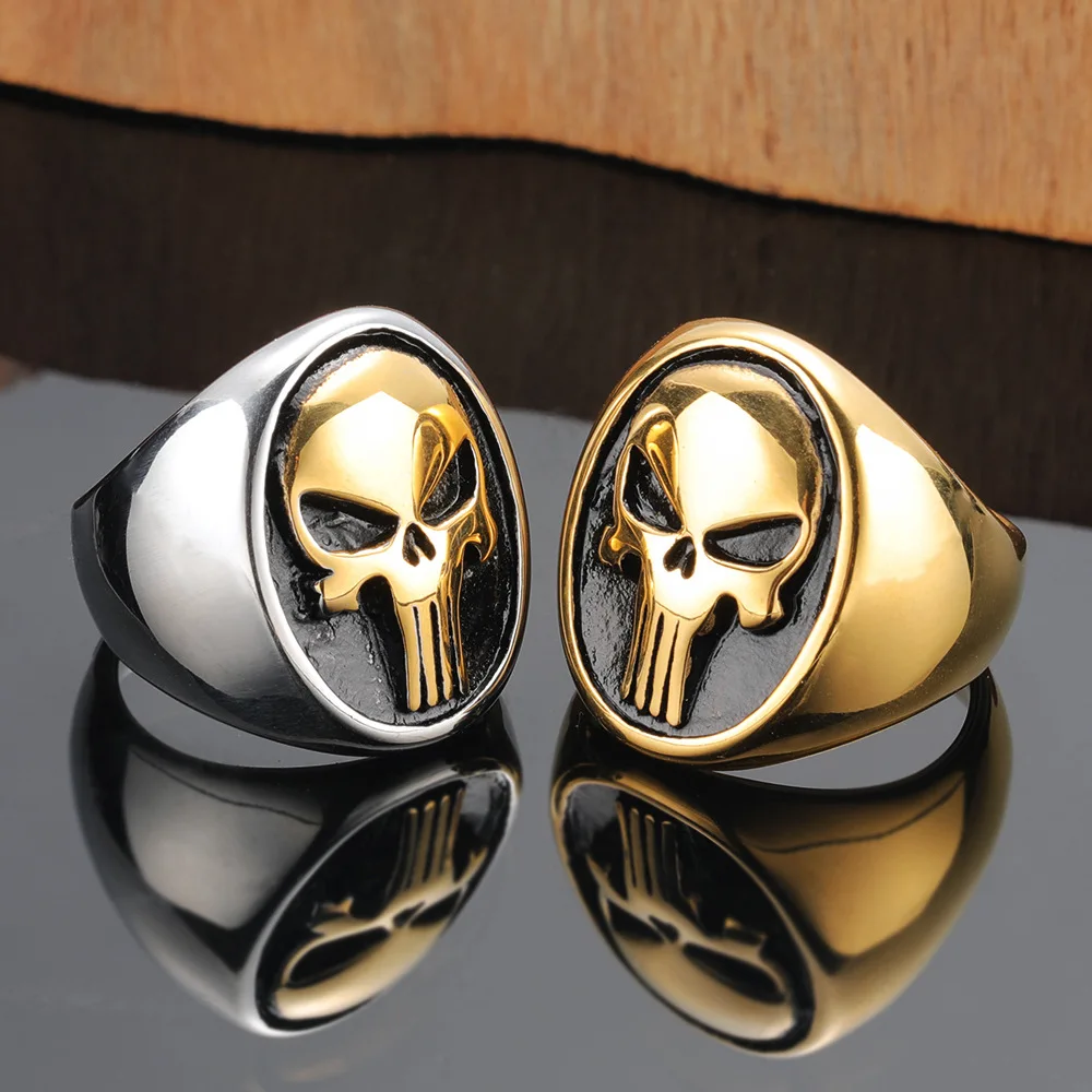 Spartan mask man titanium steel ring, European and n personality ring domineering skull punk style man jewelry