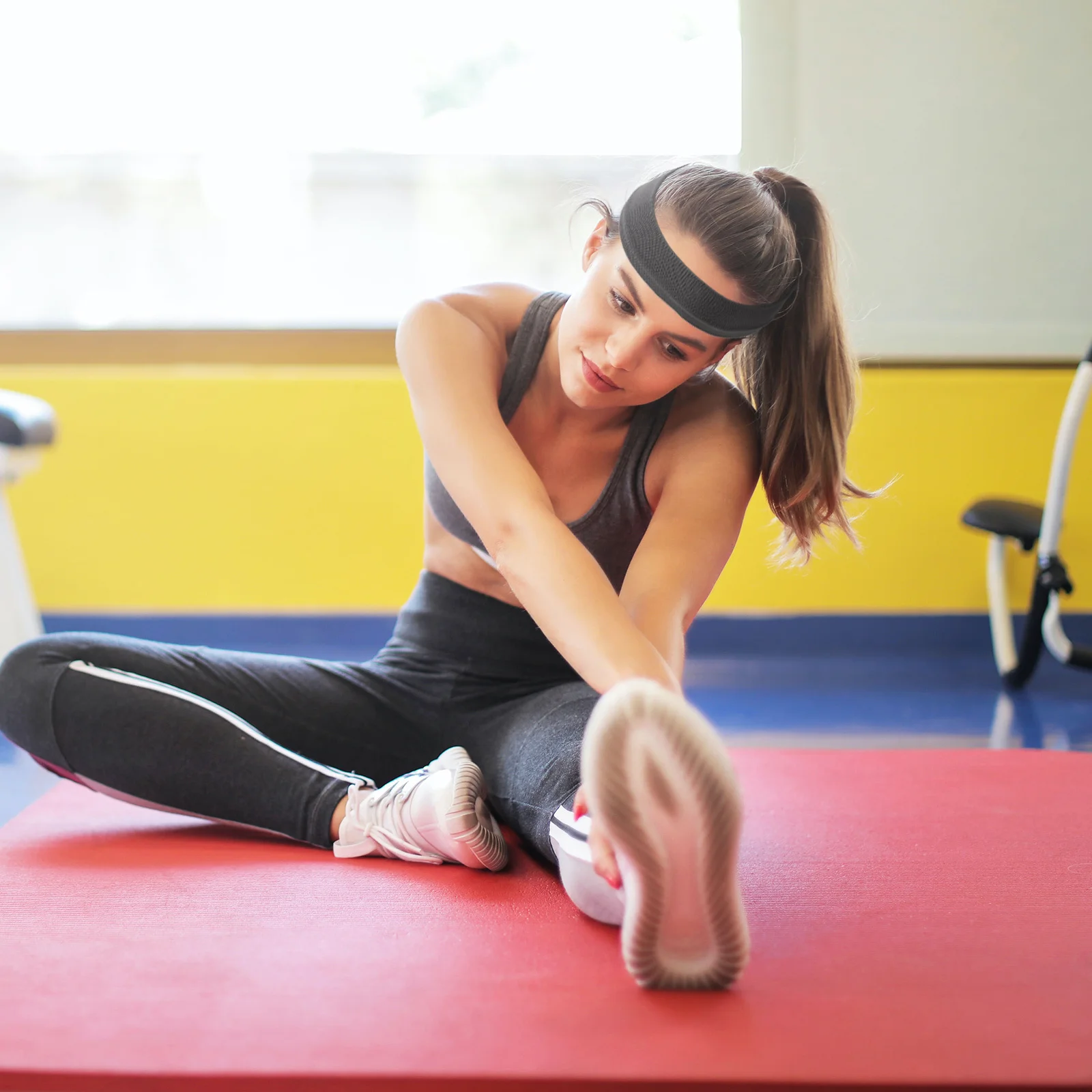 

6Pcs Elastic Sports Headband Breathable Moisture Wicking Quick Drying Non Slip Decorative Workout Sweatbands for Women