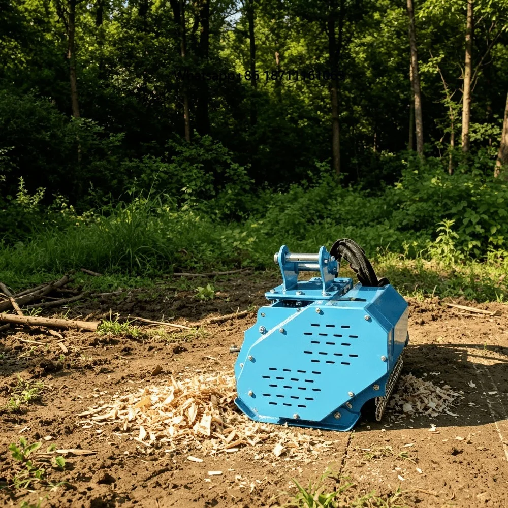 Excavator Mounted Drum Forestry Mulcher Brush Cutting Dry Wood Stump Grinder for Land Development