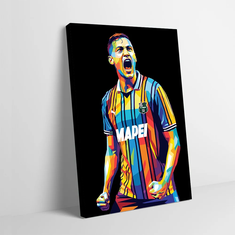 Football Player Celebration Pop Art Poster Customizable Printed Canvas Painting for Pictures Wall Art Home Decor Room Ornaments