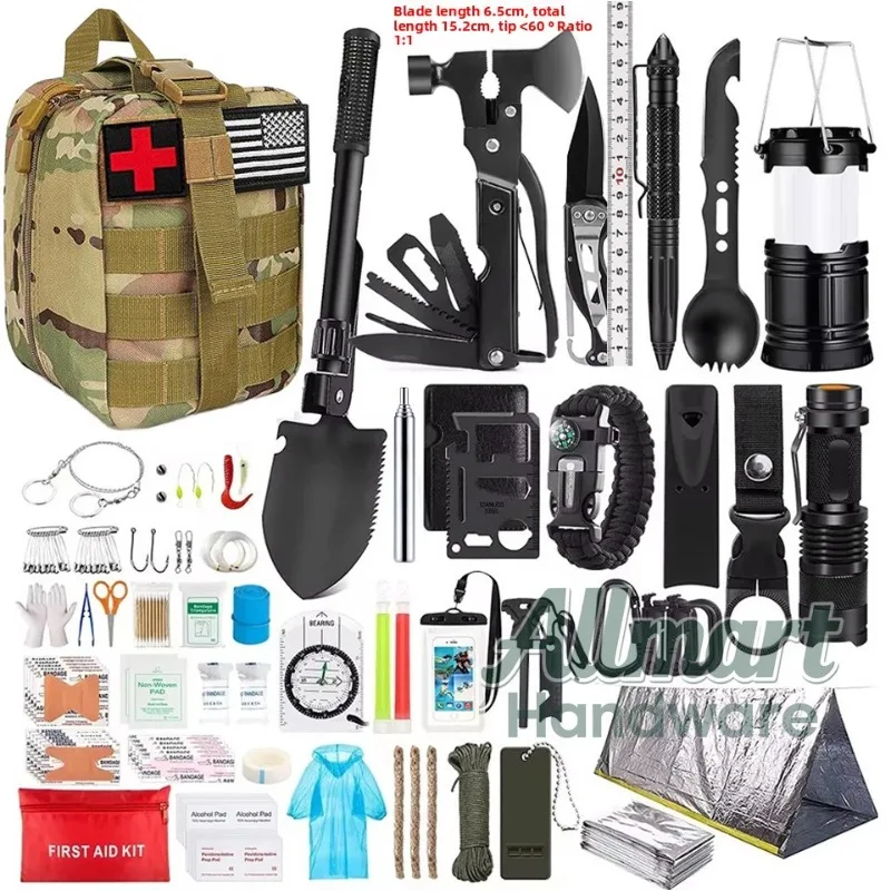 

Снаряжение для кемпинга на открытом воздухе, набор инструментов для выживания в дикой природе, аварийный комплект для выживания, товары для кемпинга