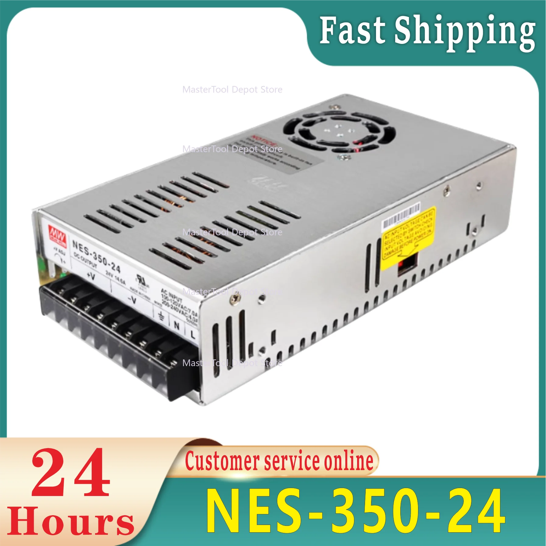 

Новый оригинальный импульсный блок питания Mingwei NES-350-24 NES-350-12